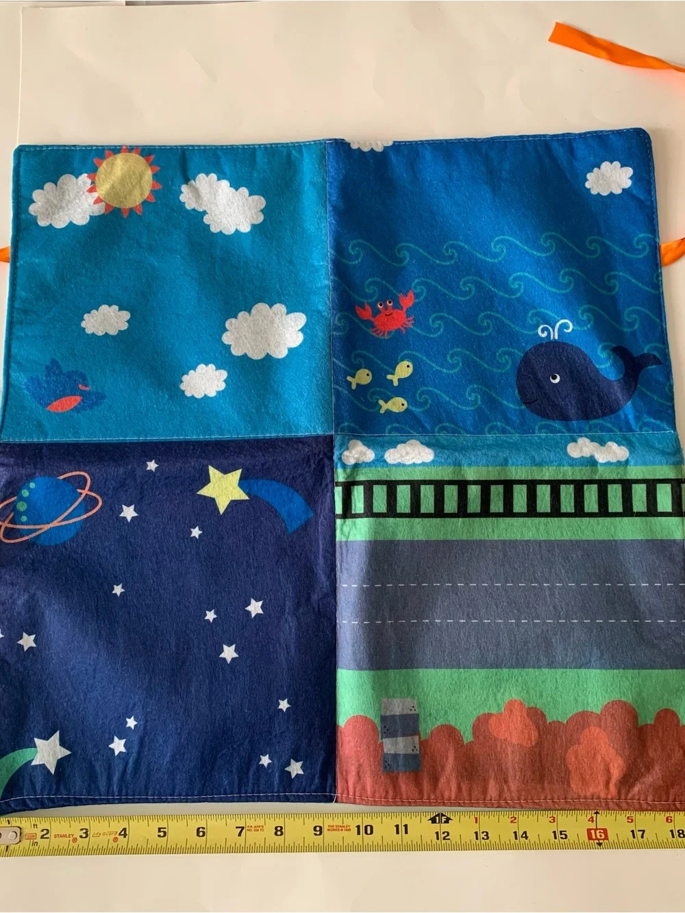 Felt Storyboard Travel Play Mat Outer Space Ocean Train Quiet Busy Toy 18x18